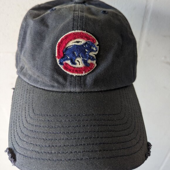 MLB Chicago Cubs Slideback Embroidered Logo Baseball Hat Distressed - Picture 3 of 5